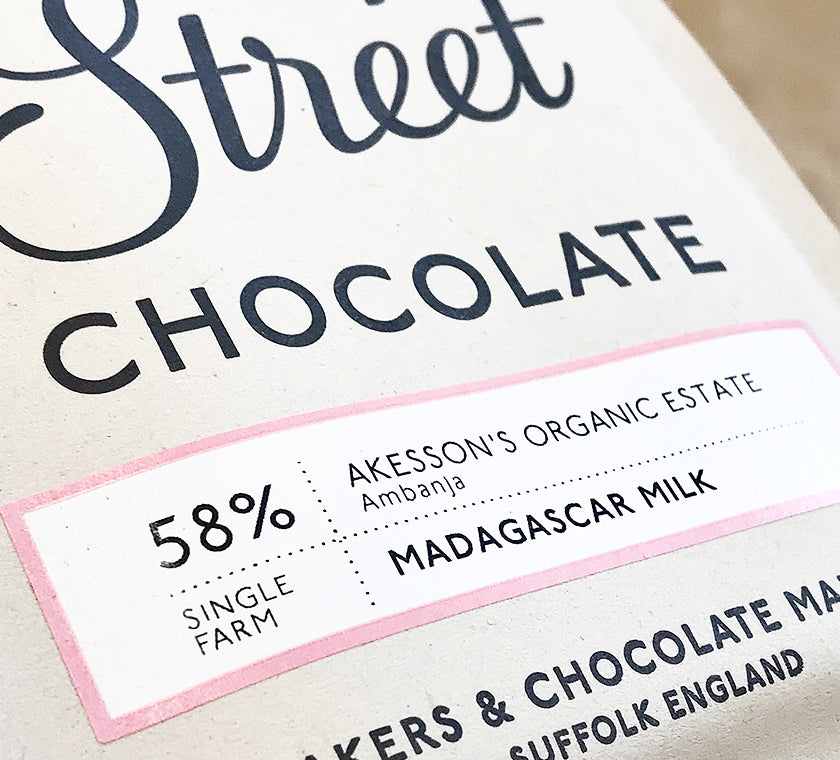 Pump Street Chocolate - MADAGASCAR 58% Milk Chocolate 70g